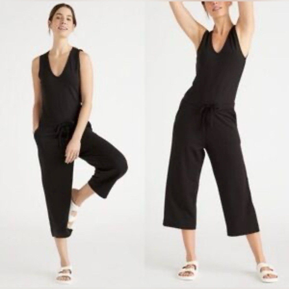 Quince Black Jumpsuit Wide Leg Size XL